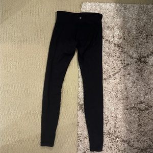 Lululemon Black Low Rise Thick Leggings
